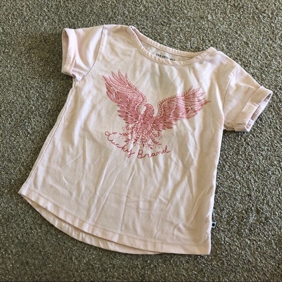 Lucky Brand pink eagle boho short sleeve graphic tee in size XS - Picture 1 of 4